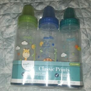 Evenflo Classic Prints 8oz bottles NWT